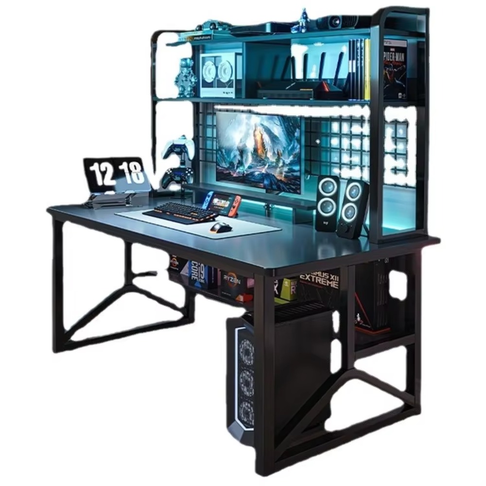 Esports Gaming School - Modern Dayanıklı Metal+MDF Esports Oyun Masası,