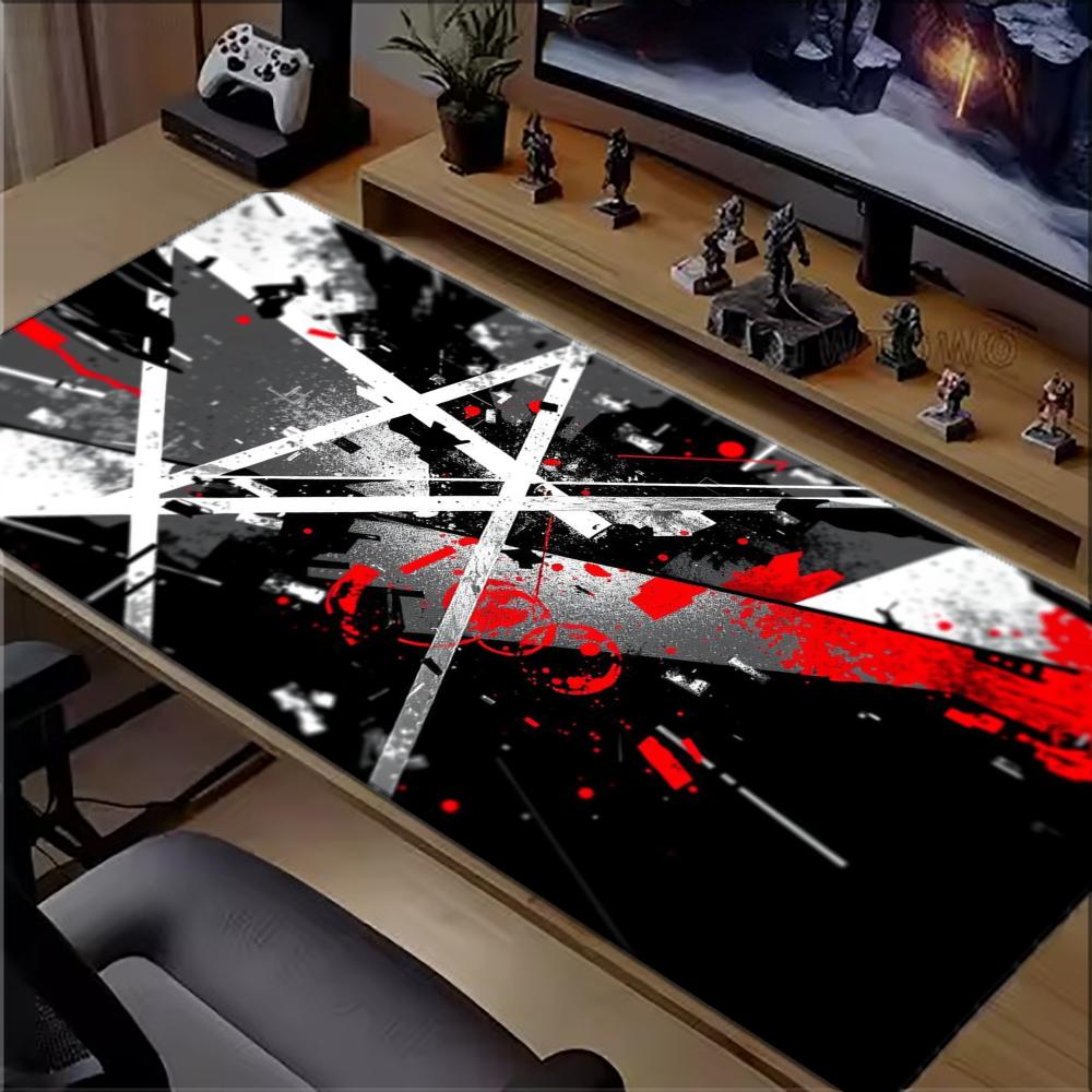 Esports And Gaming Industry - Kırmızı Beyaz Siyah Endüstriyel Grunge Büyük