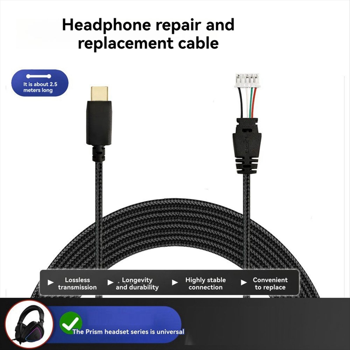 Esports Wireless Gaming Headset - DT75 Yeni Gelen Örgülü Kablo, ASUS