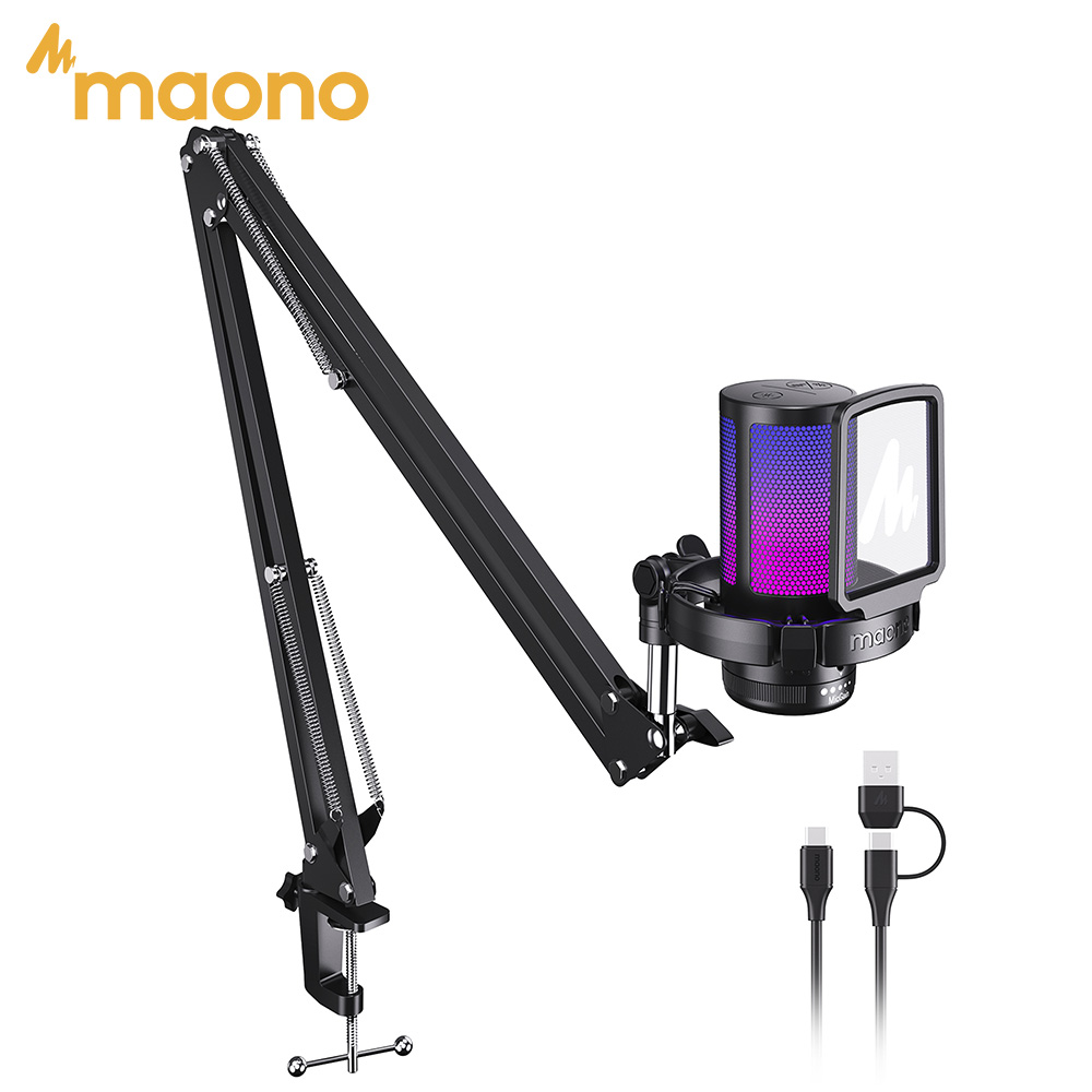 Streaming Mic Condenser - MAONO DGM20S Oyun USB Mikrofonu RGB