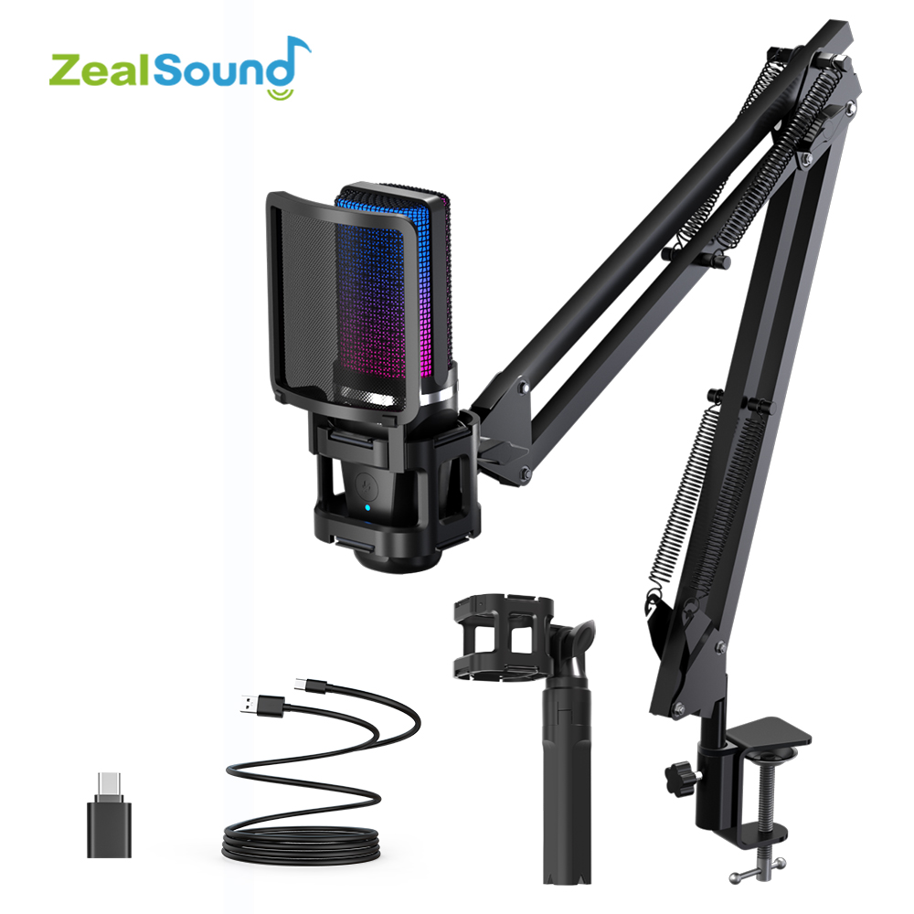 Zealsound RGB kayıt mikrofon i - Streaming Mic Condenser incelemesi ve fiyatı