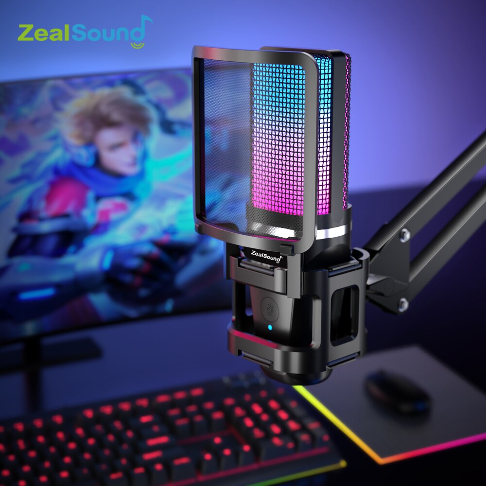 Zealsound RGB kayıt mikrofon i - Streaming Mic Condenser incelemesi ve fiyatı