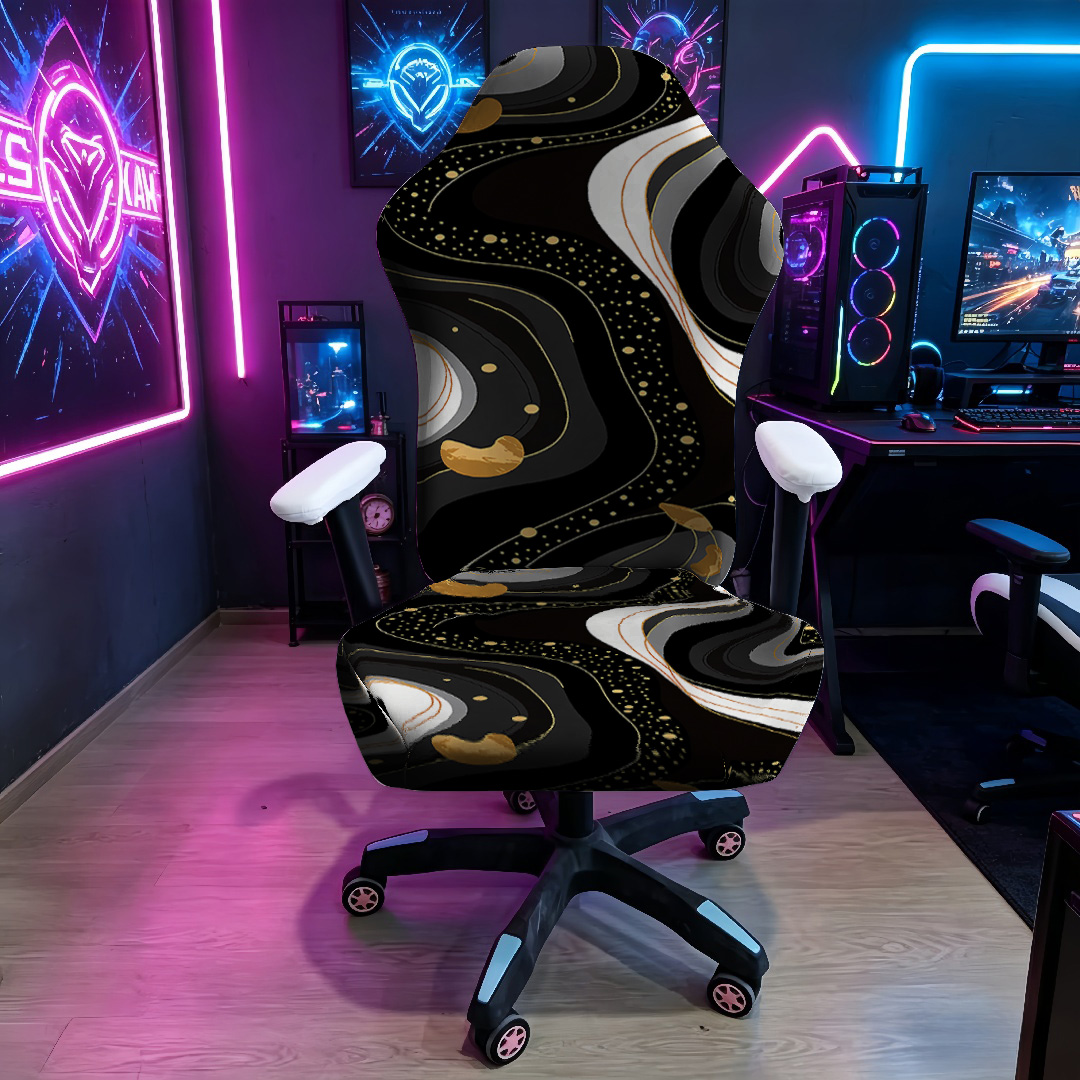 1 Adet Siyah Altın Sıvı Mermer - Esports Gaming Chair incelemesi ve fiyatı