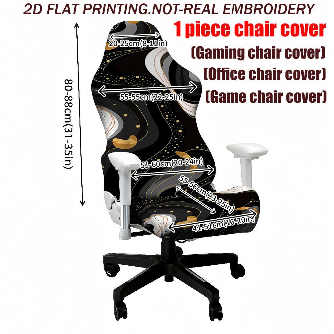 1 Adet Siyah Altın Sıvı Mermer - Esports Gaming Chair incelemesi ve fiyatı